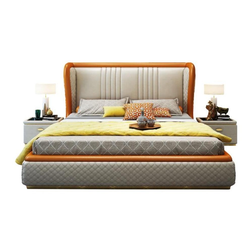 Lixra Modern Luxurious Leather Upholstered Bed