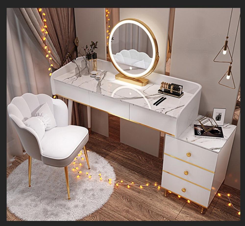 Lixra Modern Luxurious Marble-Top Dresser Set