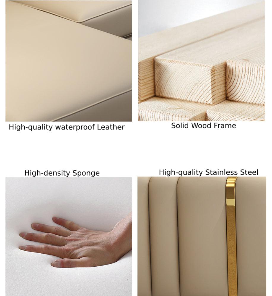 Lixra Modern Luxurious Stately Leather Sofa Set