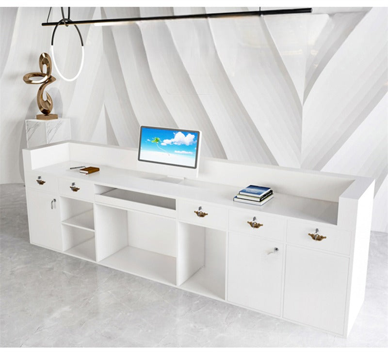 Lixra Modern Luxurious Wooden Reception Desk