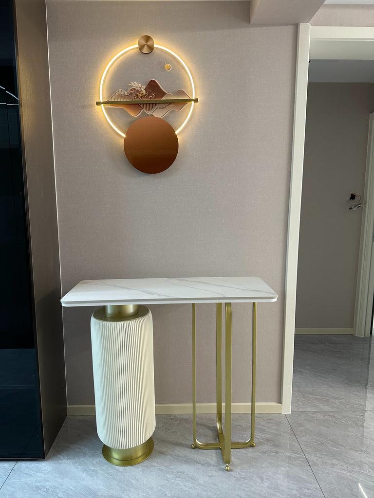 Lixra Modern Marble Accent Table For Living Room