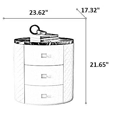 Lixra Modern Marble And Leather Side Table