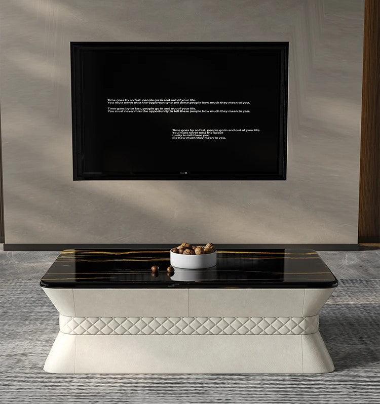 Lixra Modern Marble Coffee Table With Storage