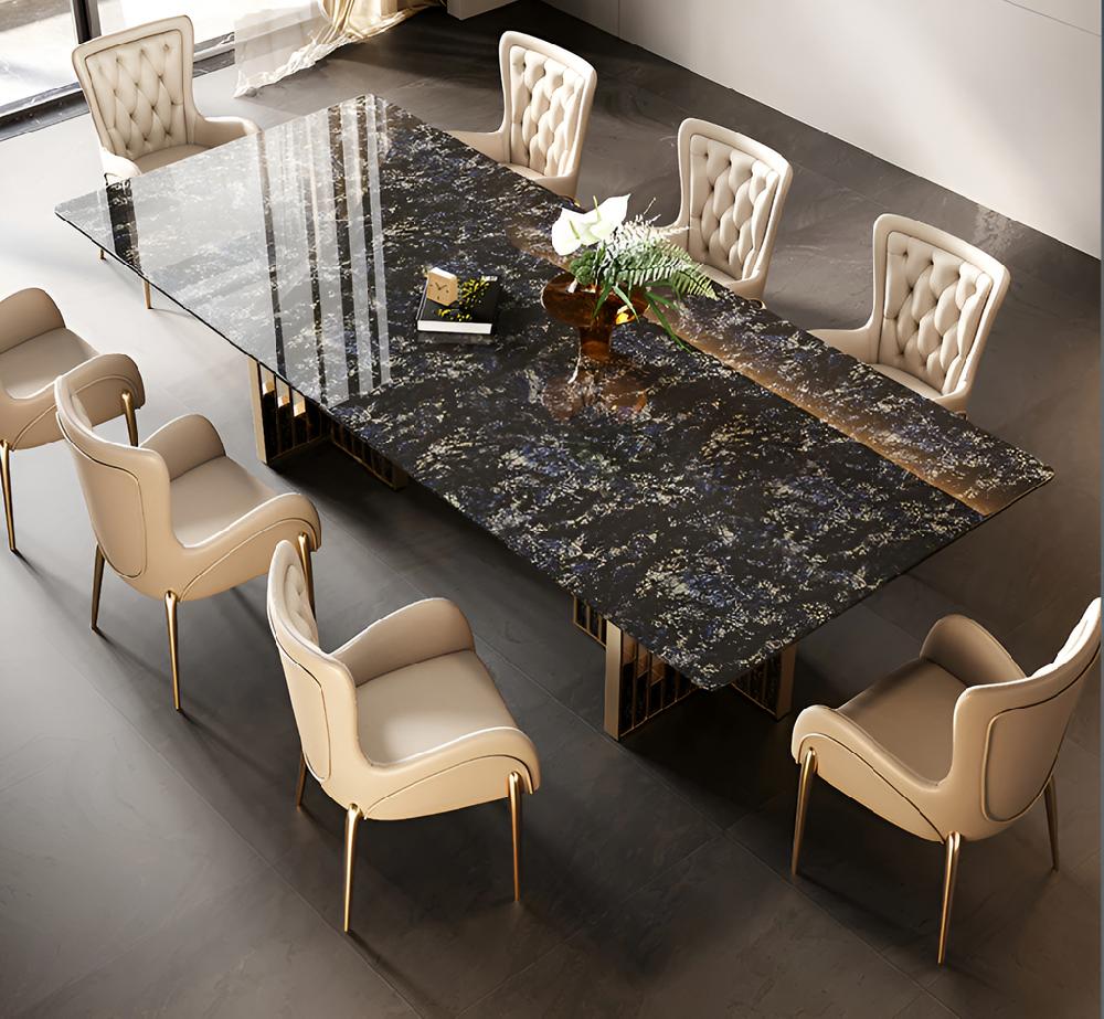 lixra Modern Marble Dining Room Set