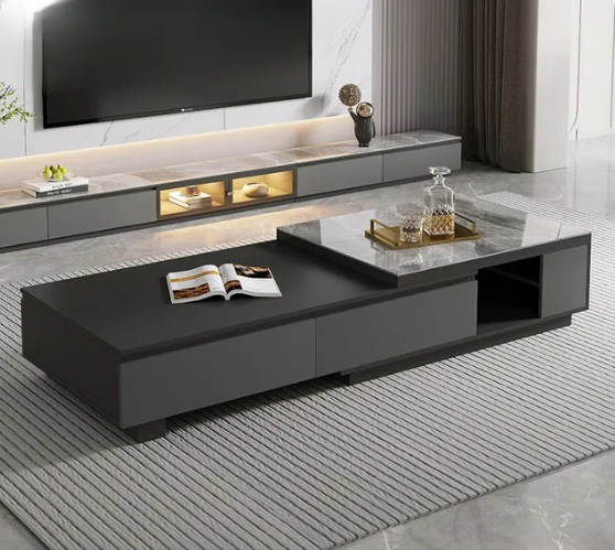 lixra Modern Marble Top Coffee Table