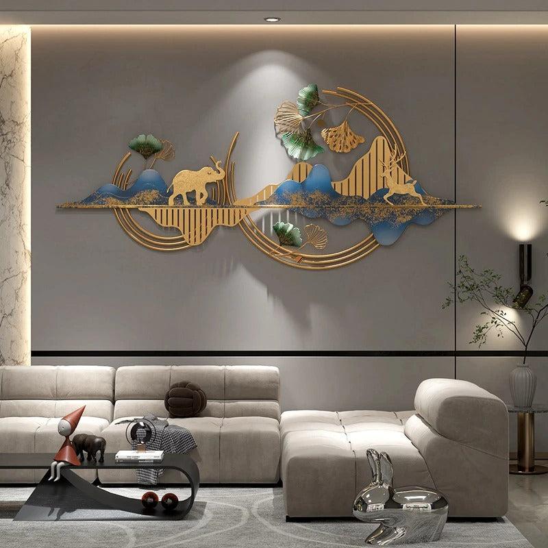 Lixra Modern Metal Wall Decor For Living Room