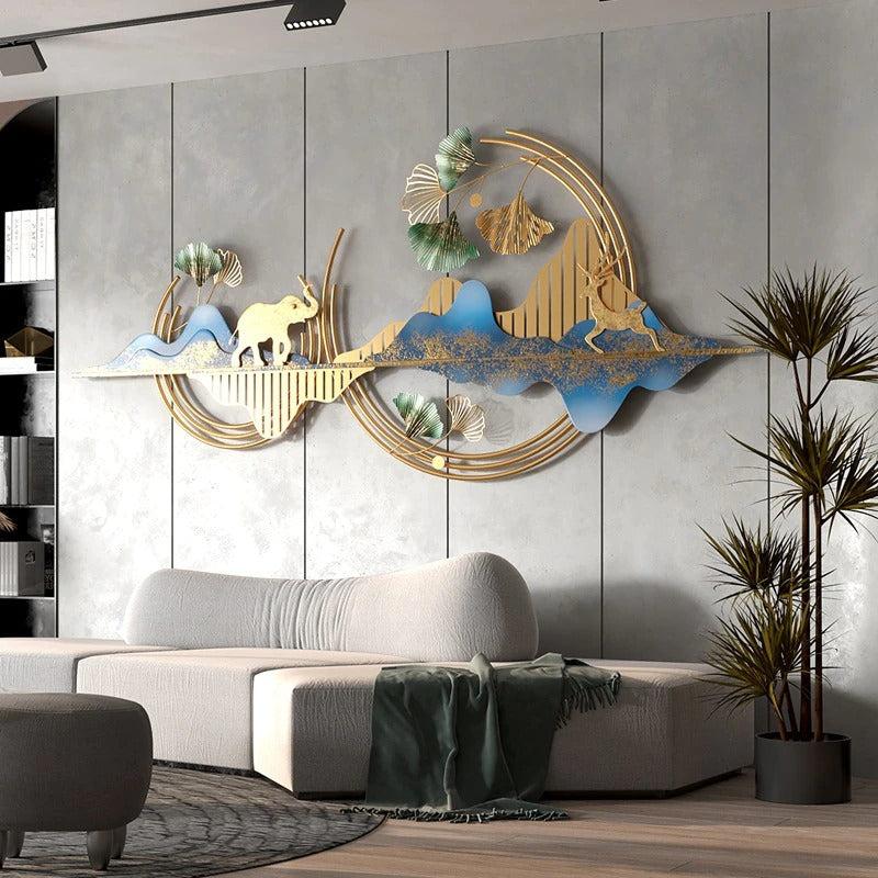 Lixra Modern Metal Wall Decor For Living Room