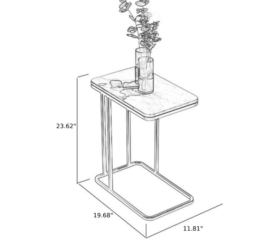 Lixra Modern Minimalist Metal Side Table