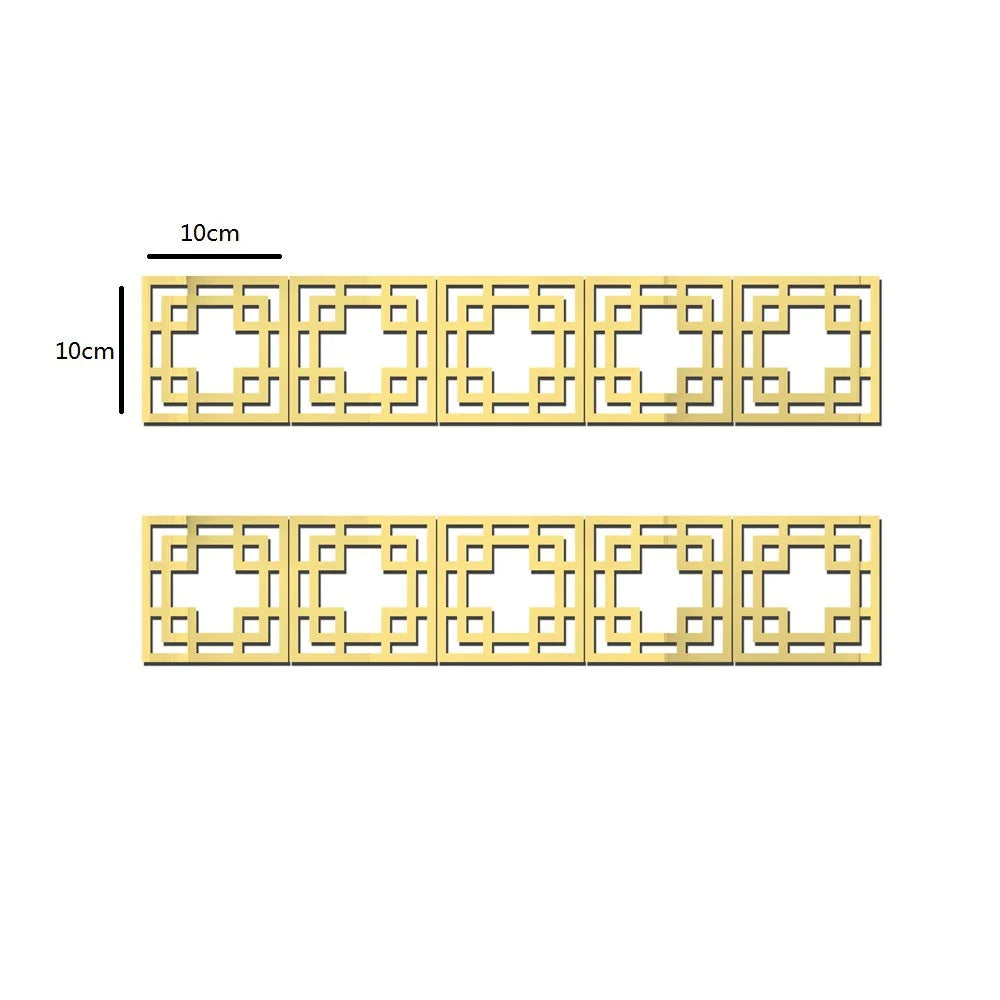 lixra Modern Mirror Look Wall Sticker