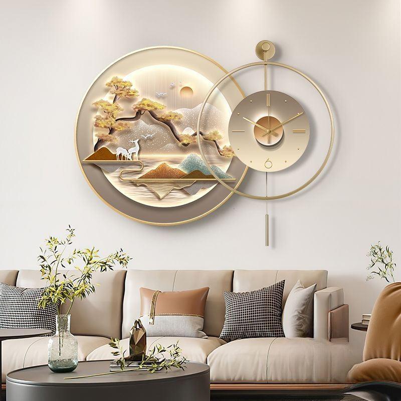 Lixra Modern Nature Inspired Wall Clock