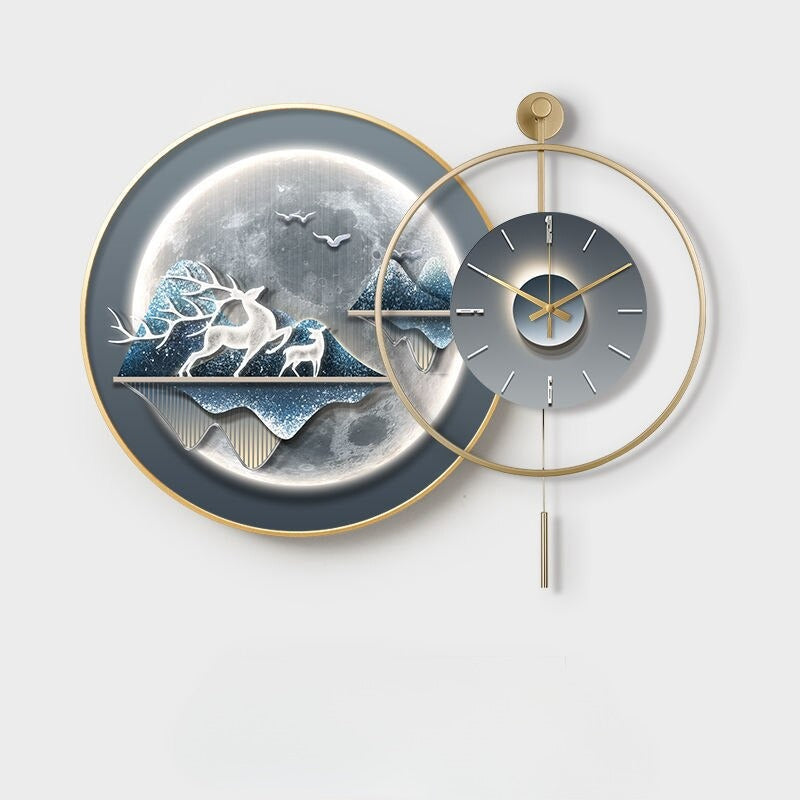 lixra Modern Nature Inspired Wall Clock