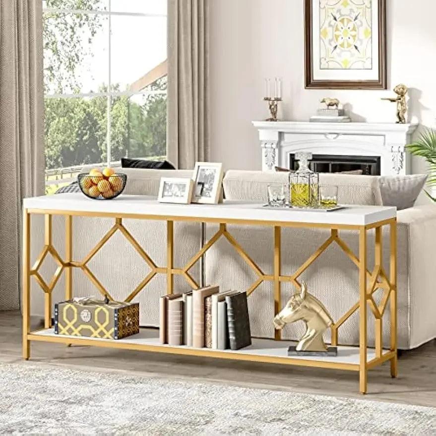 Lixra Modern Open Shelf Accent Table