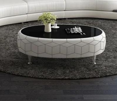 Lixra Modern Oval Wooden Coffee Table