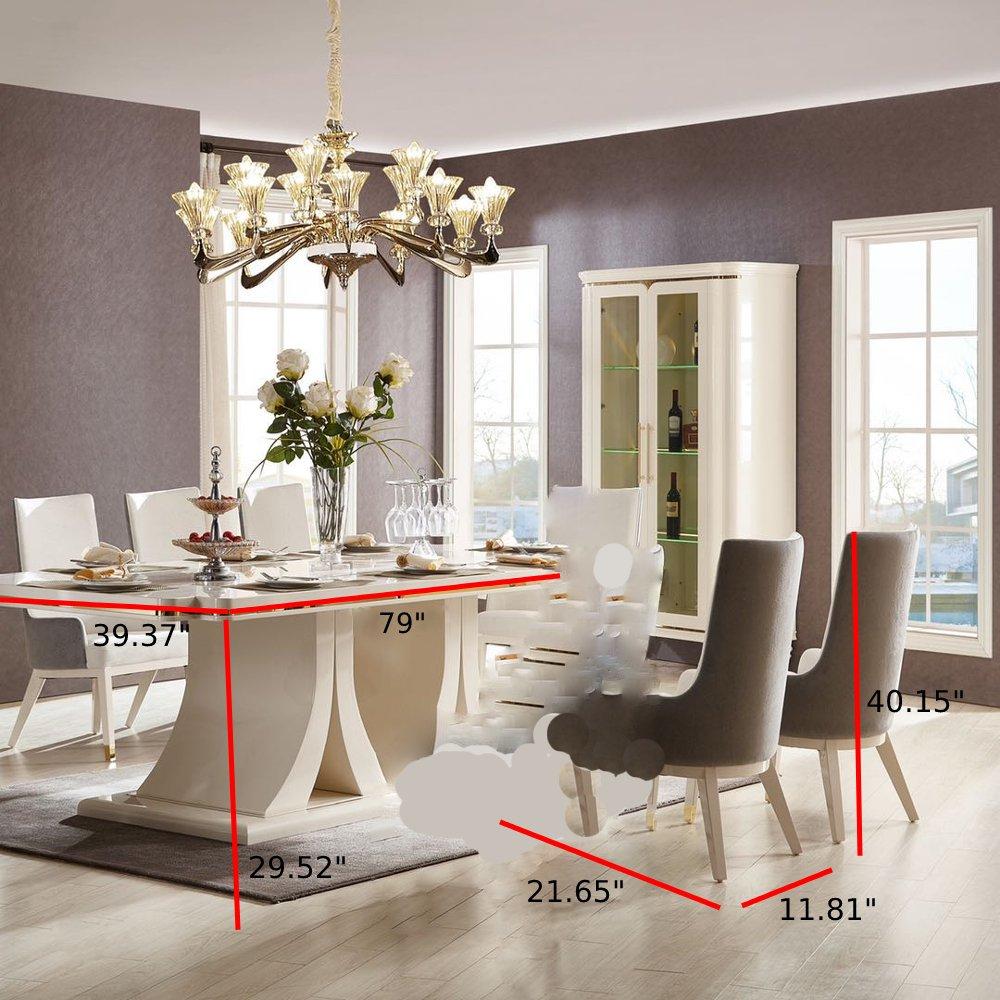 Lixra Modern Polished Wooden Dining Table Set