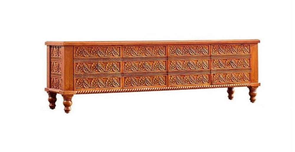 Lixra Modern Rustic Wooden TV Stand