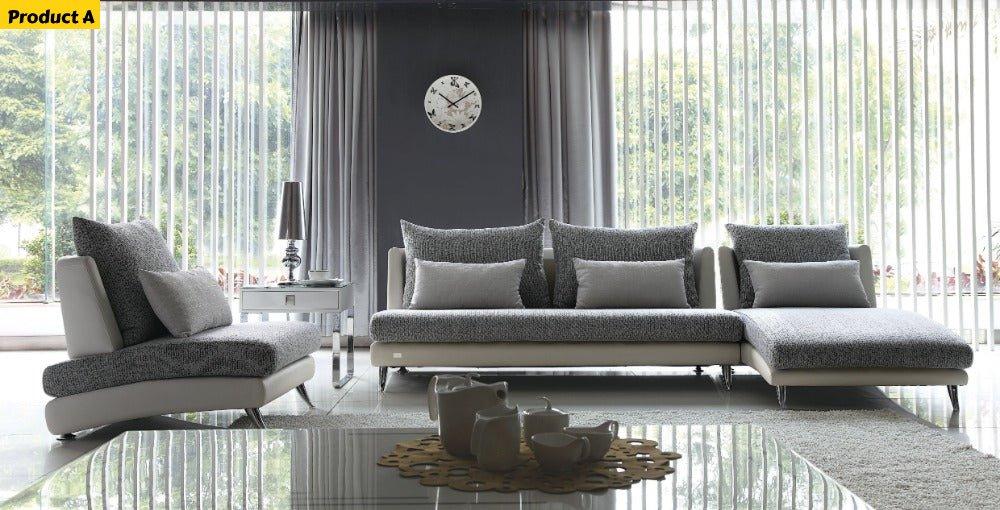 Lixra Modern Sectional Fabric Sofa Set