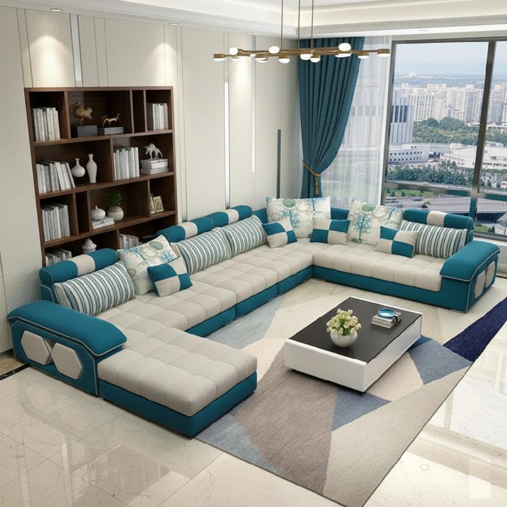 lixra Modern Sectional Sofa Set in Fabric