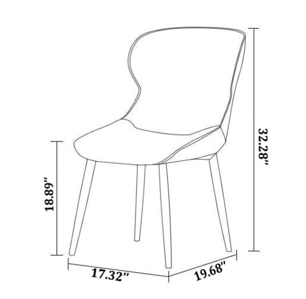Lixra Modern Set Of 4 Leather Dining Chairs