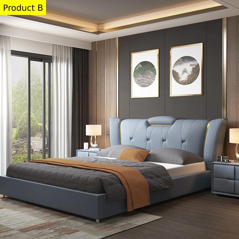 Lixra Modern Sophisticated Leather Platform Bed