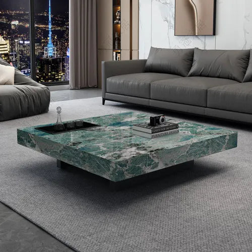 Lixra Modern Square Wooden Coffee Table