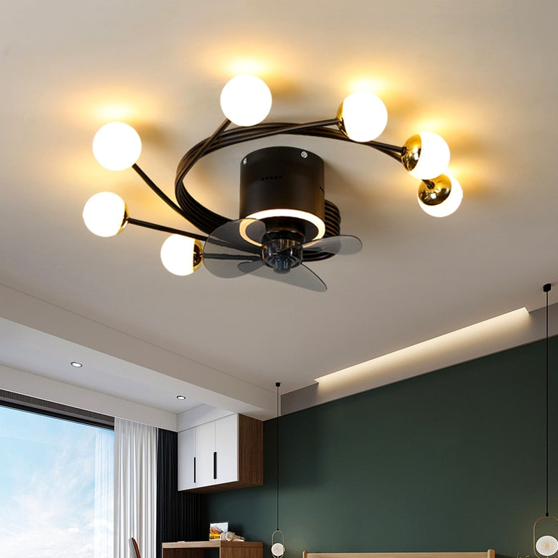 Lixra Modern Style Ceiling-Fan With LED-Light