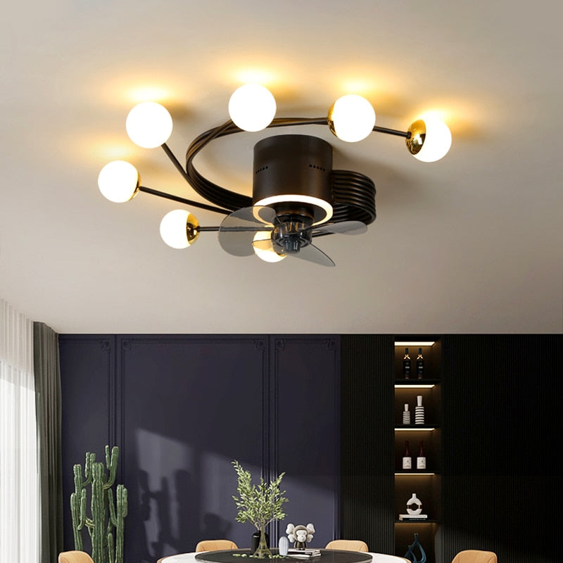 Lixra Modern Style Ceiling-Fan With LED-Light