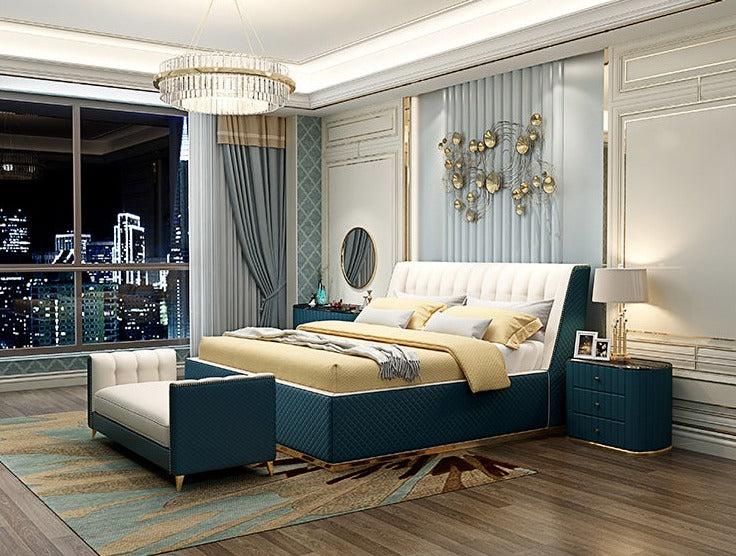 Lixra Modern Style Endearing Leather Bed