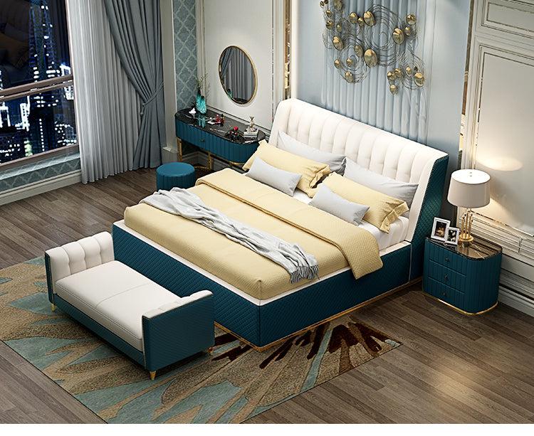 Lixra Modern Style Endearing Leather Bed