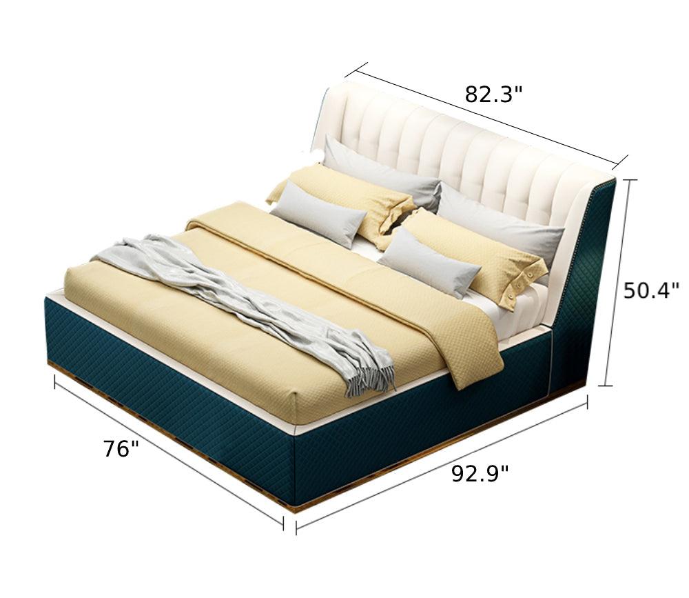 lixra Modern Style Endearing Leather Bed
