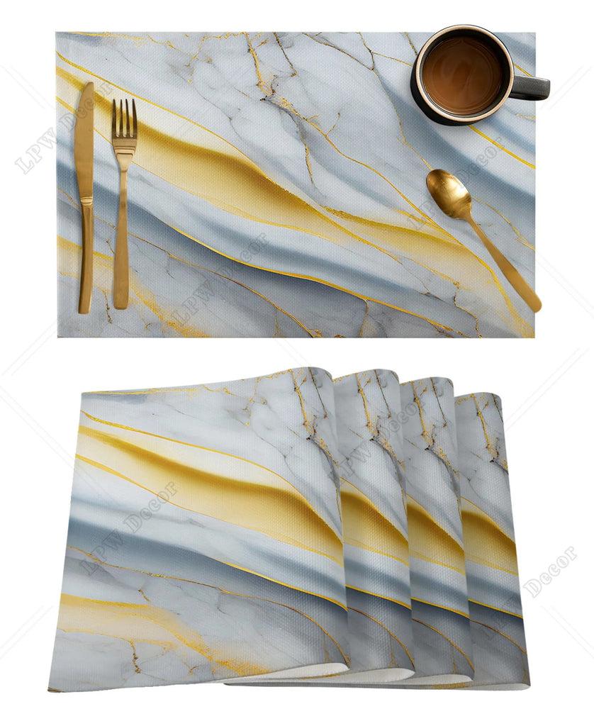 Lixra Modern Style Marble Texture Placemats