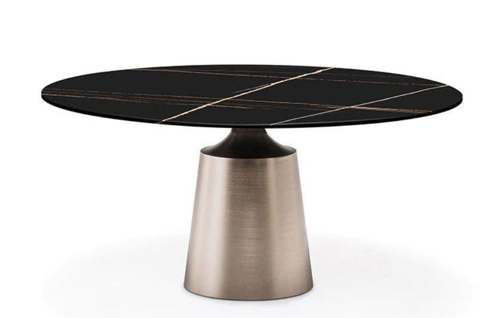 lixra Modern Style Round Marble Dining Table