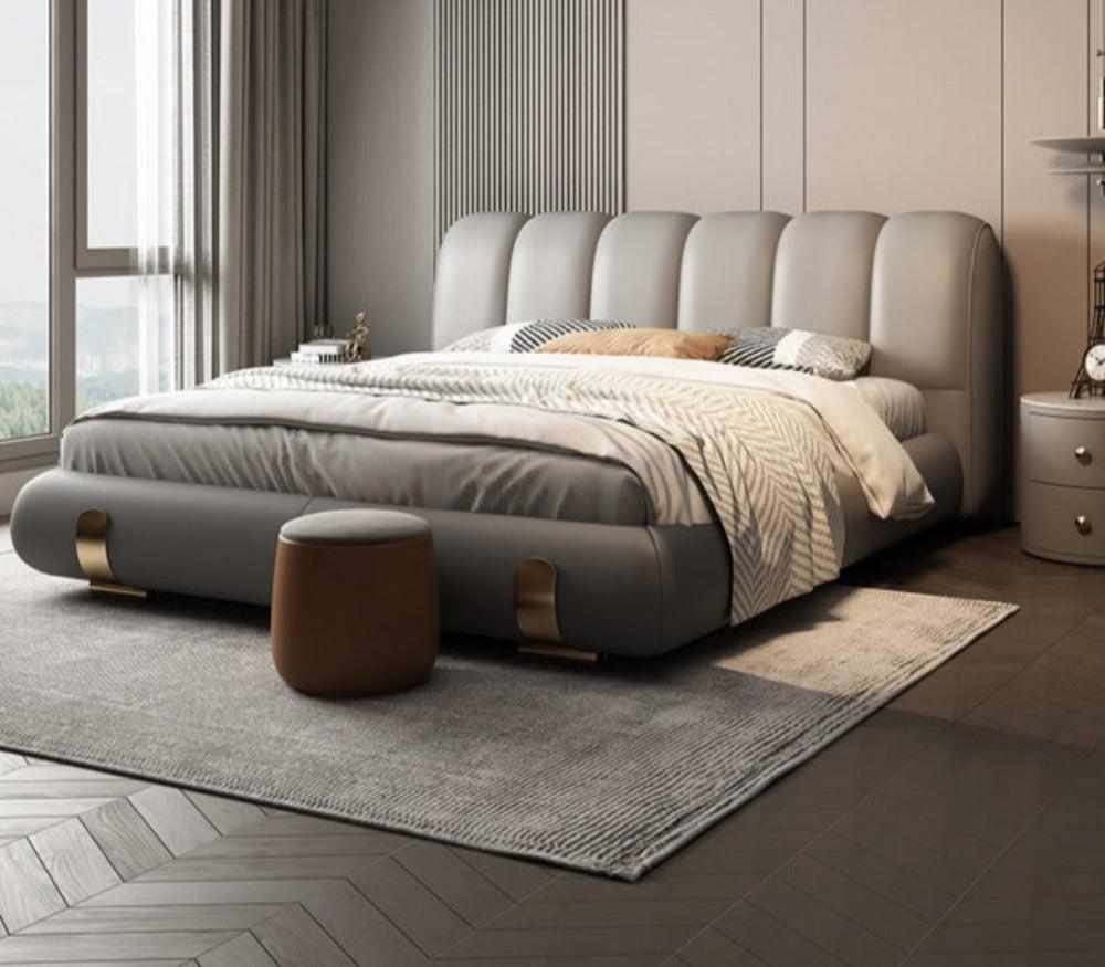 lixra Modern Stylish Leather Upholstered Bed