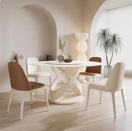 Lixra Modern Stylish Round Dining Table Set