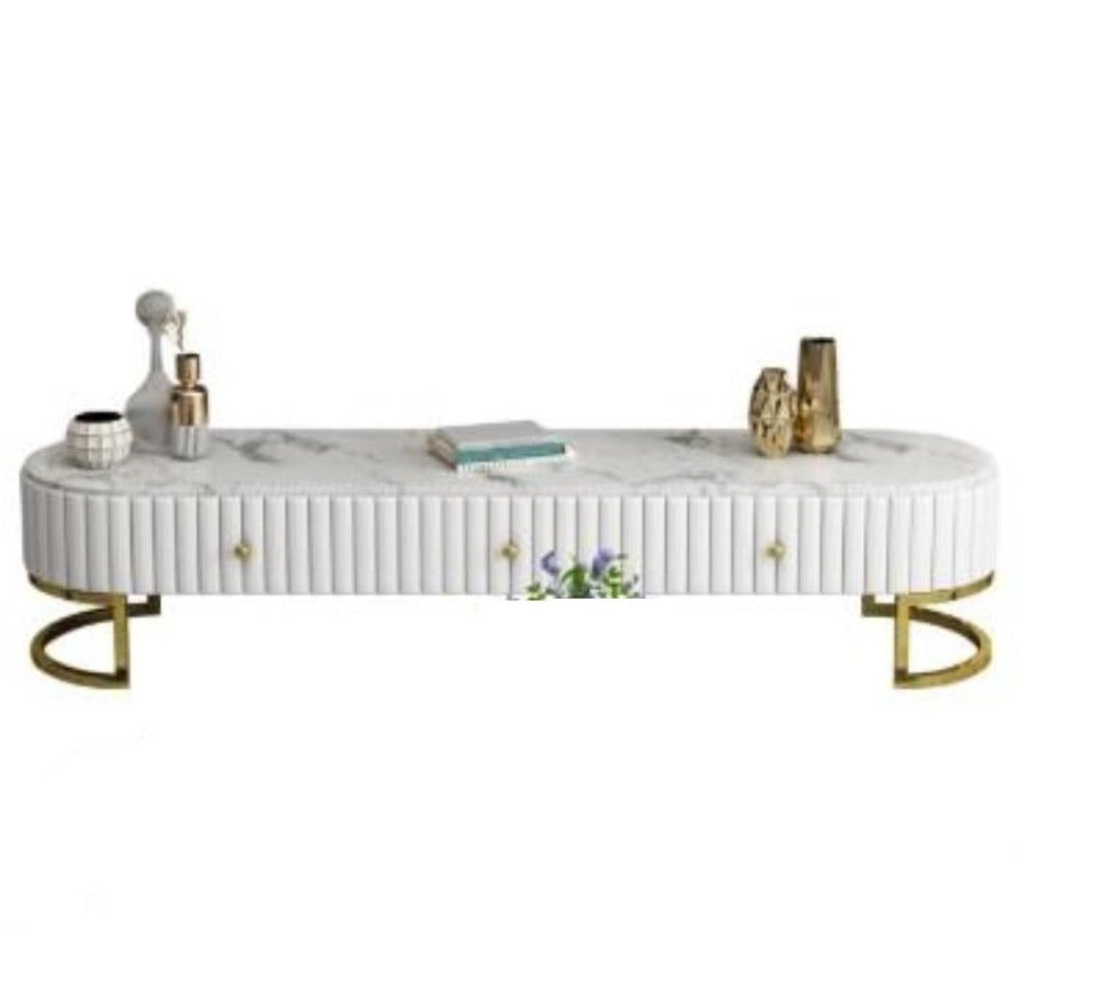 Lixra Modern TV Stand With Luxury Marble Top