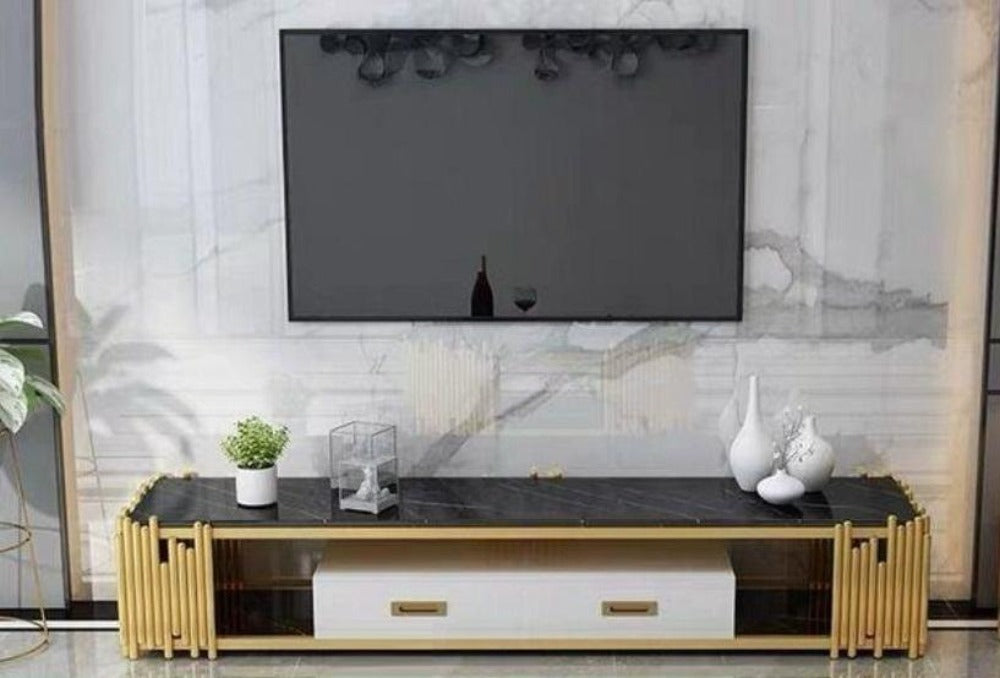 Lixra Modern TV Stand With Metal Frame