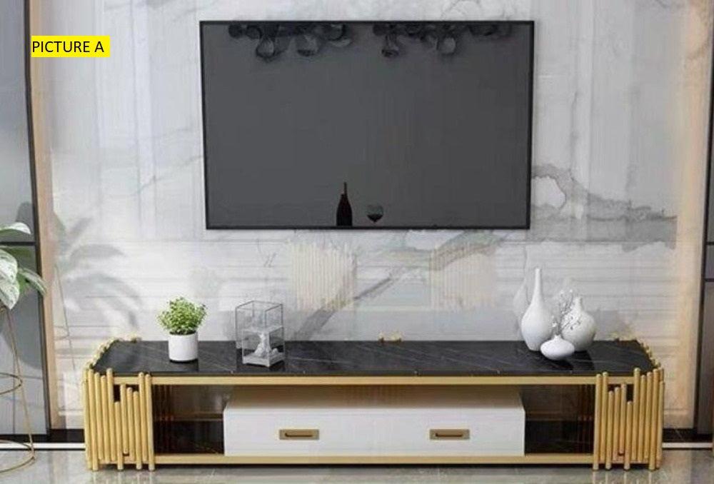 Lixra Modern TV Stand With Metal Frame