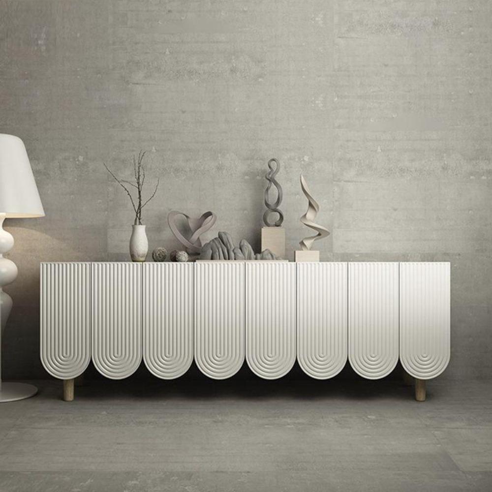 Lixra Modern U-Shaped Wooden TV Cabinet
