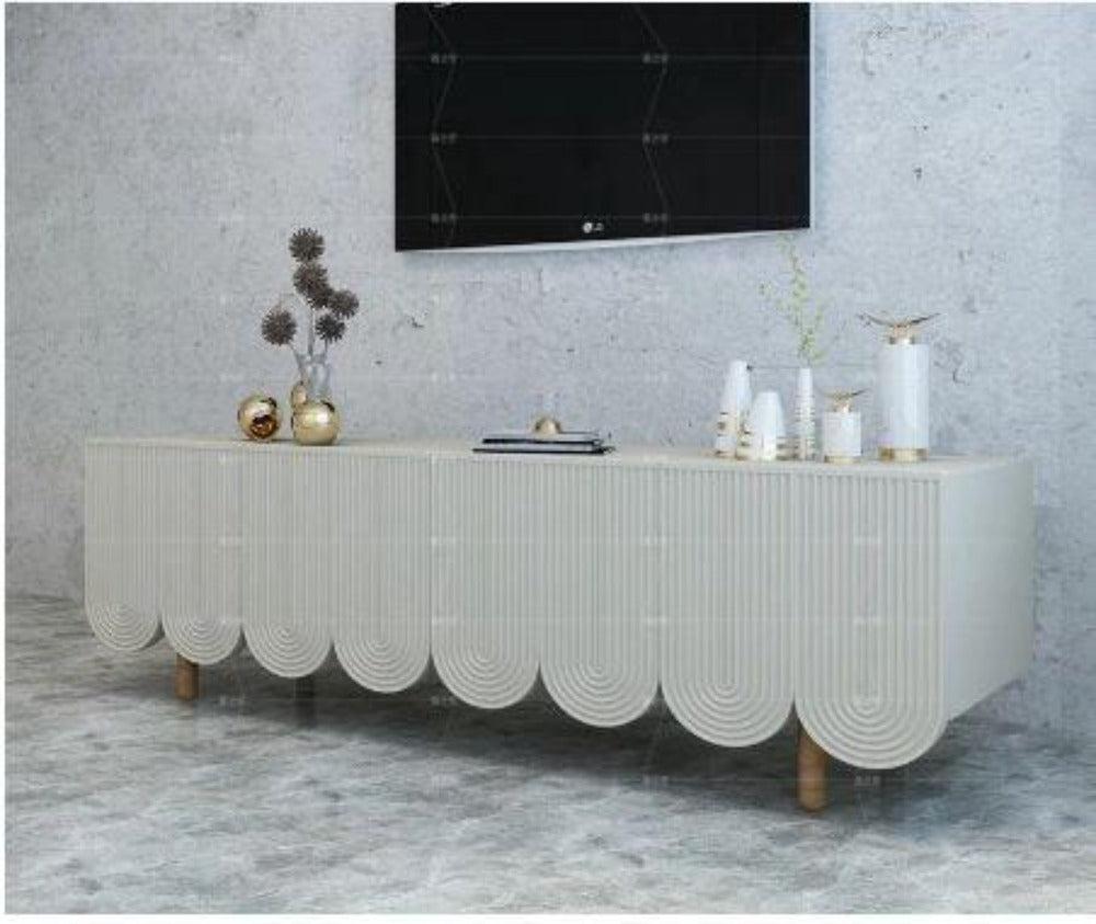 Lixra Modern U-Shaped Wooden TV Cabinet
