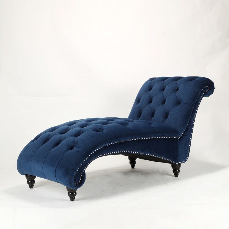 Lixra Modern Velvet Fabric Chaise Lounge