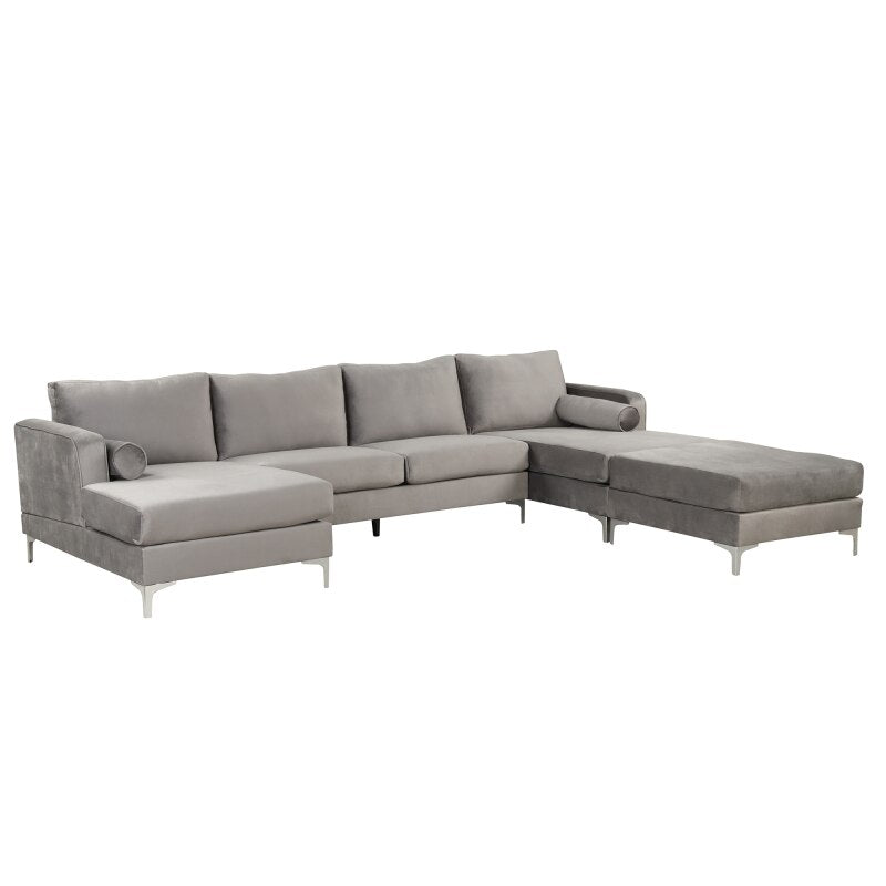 Lixra Modern Velvet Sectional Sofa Set