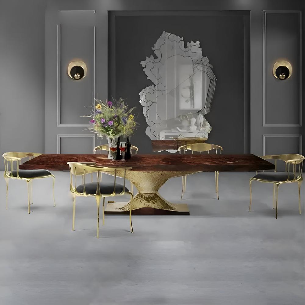 Lixra Modern Vibrant Polished Wooden Dining Set