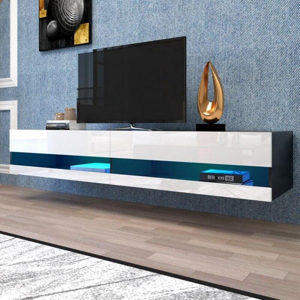 Lixra Modern Wall Mounted LED TV Stand