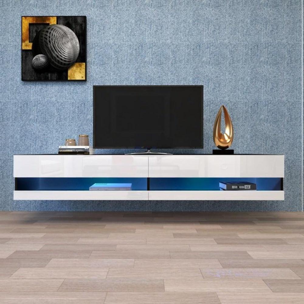Lixra Modern Wall Mounted LED TV Stand