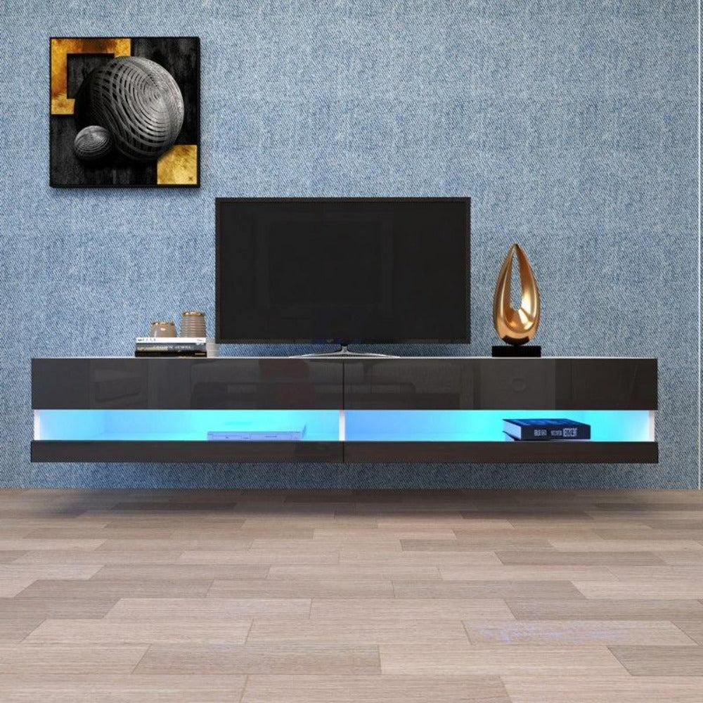 Lixra Modern Wall Mounted TV Stand With LED