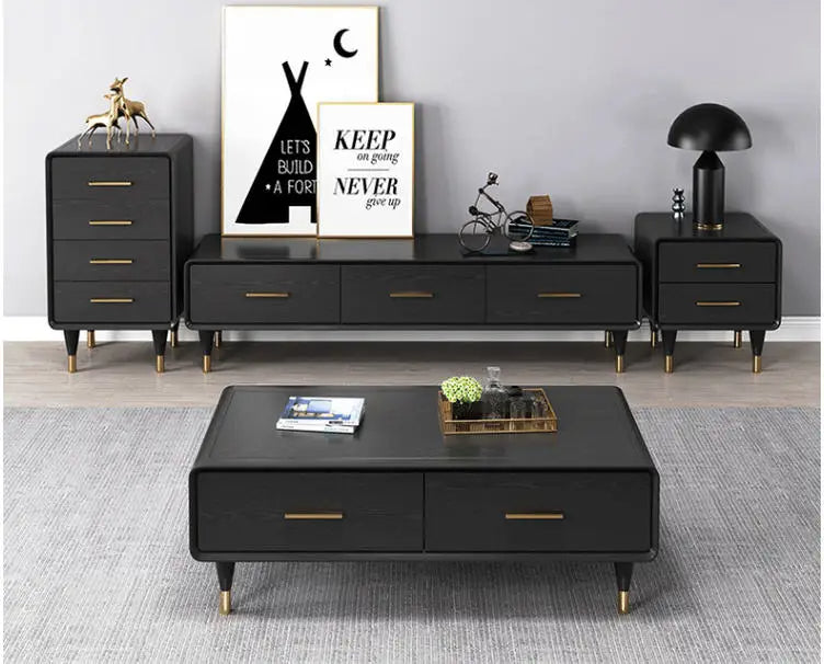 Lixra Modern Wooden TV Stand With Storage