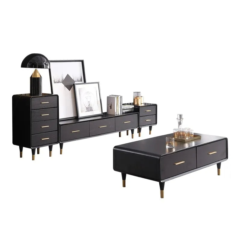 Lixra Modern Wooden TV Stand With Storage