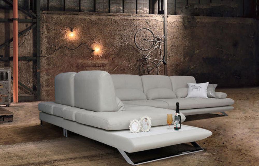 Lixra Modernized L-Shaped Leather Sectional Sofa