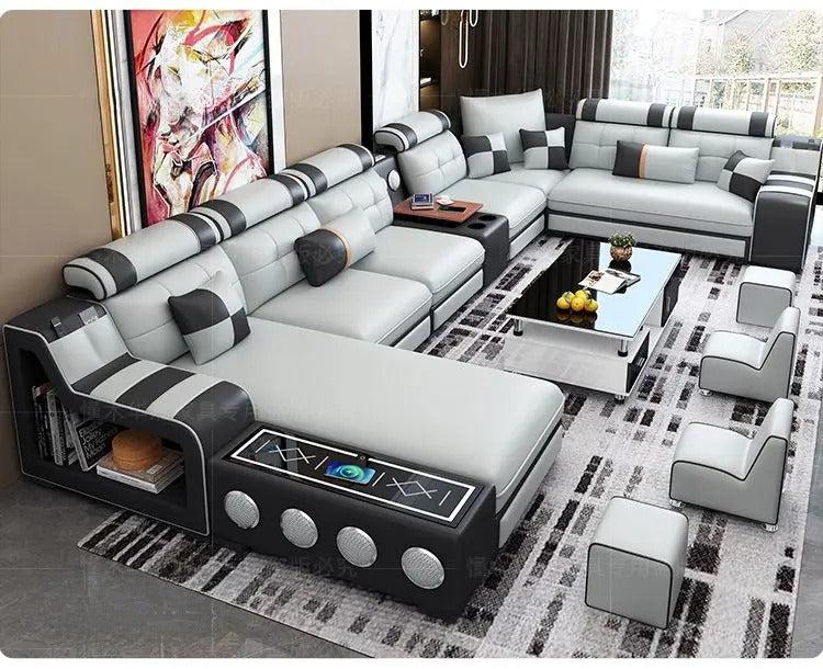 Lixra Modular Sectional Leather Sofa Set