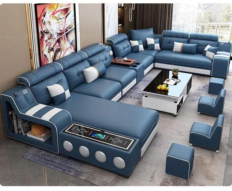 Lixra Modular Sectional Leather Sofa Set