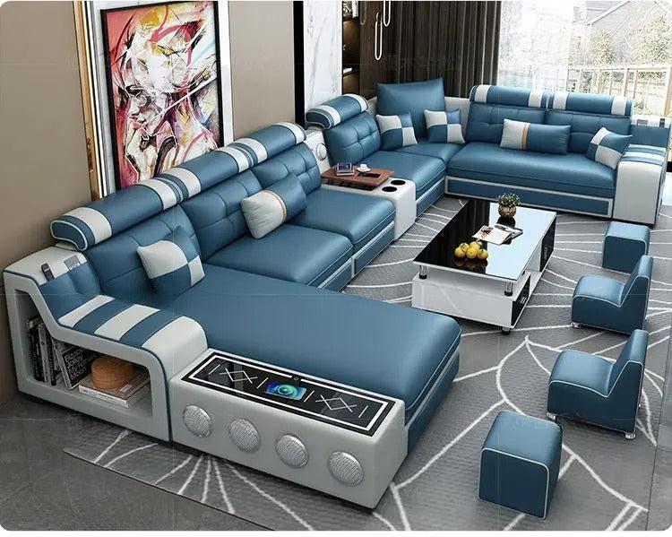 Lixra Modular Sectional Leather Sofa Set